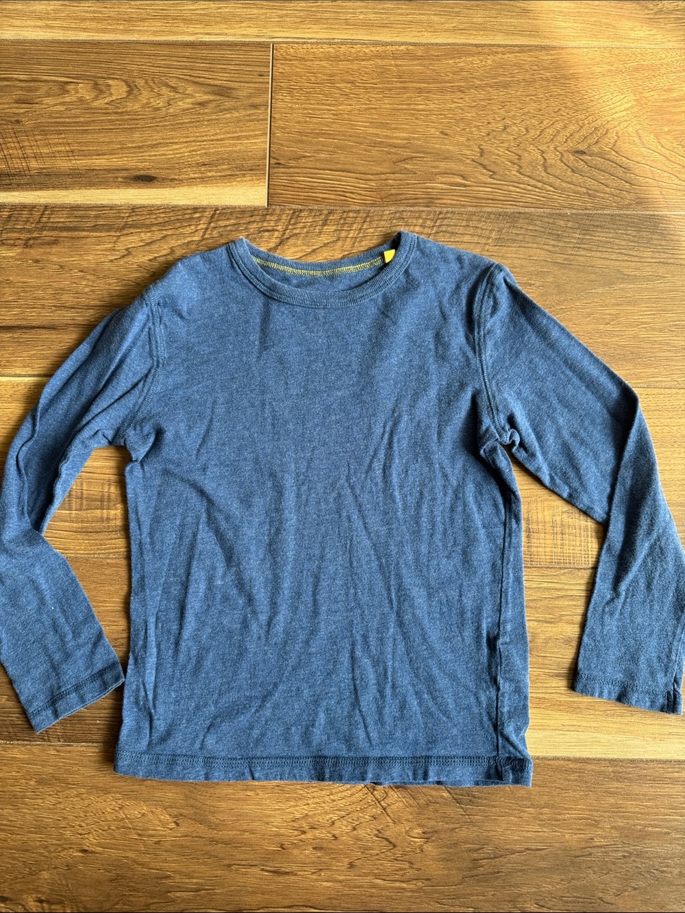 Boden Kids Long-Sleeve Crewneck Shirt - Heather Blue